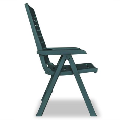 vidaXL Podesive vrtne stolice 4 kom plastične zelene