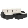 vidaXL 7-dijelni set vrtnih sofa od poliratana s jastucima crni