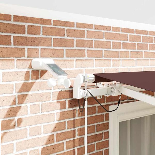 vidaXL Tenda na automatsko uvlačenje s LED smeđa 300 x 250 cm