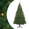 vidaXL Umjetno božićno drvce Zelena 210 cm PVC i Čelik i Plastika