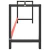vidaXL Okvir za radni stol mat crni i mat crveni 220x57x79 cm metalni