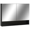 vidaXL LED kupaonski ormarić s ogledalom crni 80 x 15 x 60 cm MDF
