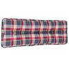 vidaXL Jastuk za palete crveni karirani 120 x 40 x 12 cm od tkanine