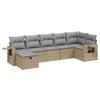 vidaXL 7-dijelni set vrtnih sofa s jastucima bež od poliratana