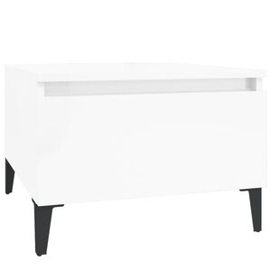 vidaXL Bočni stolić sjajni bijeli 50 x 46 x 35 cm konstruirano drvo