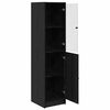 vidaXL Highboard Crni hrast 35 x 37 x 142 cm Konstruirano drvo