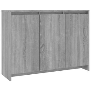 vidaXL Komoda siva boja hrasta 102 x 33 x 75 cm od konstruiranog drva