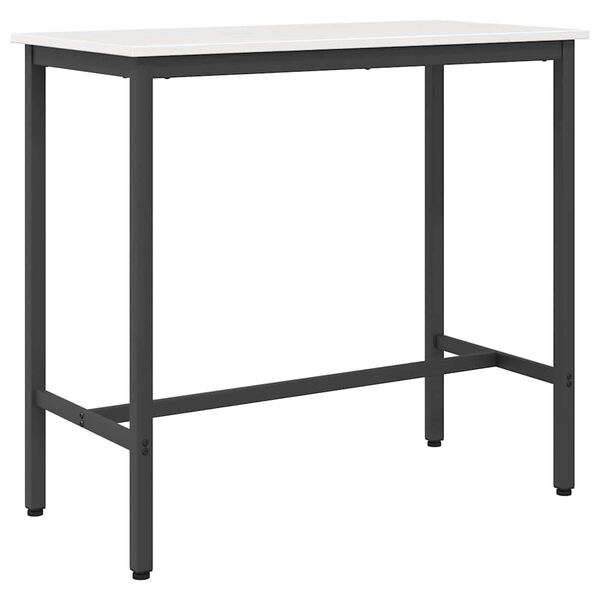 vidaXL stol Bijelo 100 x 50 x 91 cm Inženjerska drva i čelik