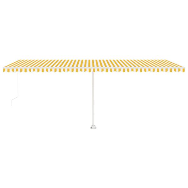 vidaXL Tenda na ručno uvlačenje s LED svjetlima 600x350 cm žuto-bijela