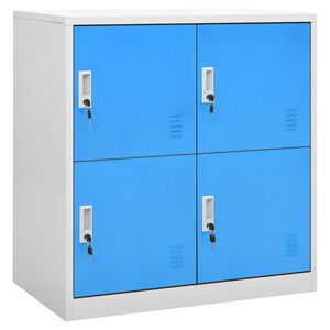 vidaXL Ormarić s ključem svjetlosivi-plavi 90 x 45 x 92,5 cm čelični