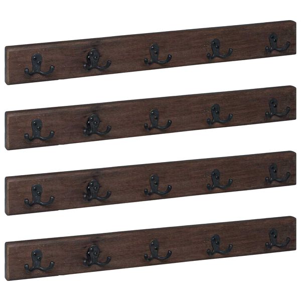 vidaXL Vje&scaron;alica Smeđa 60 x 7 x 8 cm Čvrsto drvo iz reciklaže