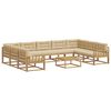 vidaXL Set vanjskih sofa s jastukom 10 pcs Bijela i bež