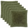 vidaXL Presvlaka za jastuk 6 pcs HEERLEN Zelena 60 x 60 cm PV flis