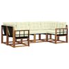 vidaXL Set vanjskih sofa s jastukom 6 pcs Prirodna i krem