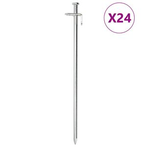 vidaXL Klinovi za &scaron;ator 24 kom 30 cm 8 mm od pocinčanog čelika