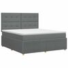 vidaXL Boxspring krevet s madracem Tamnosiva 140 x 190 cm Tkanina
