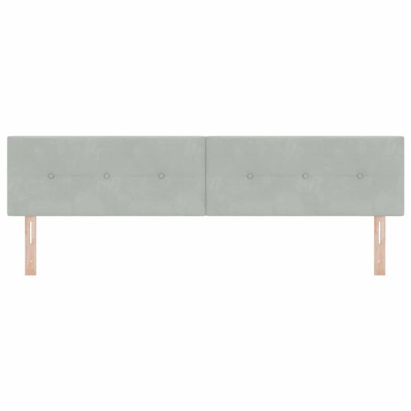 vidaXL Uzglavlje s uzglavljem Svijetlo siva 200 cm Lažna koža