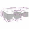 vidaXL 8-dijelni set vrtnih sofa s jastucima smeđi od poliratana