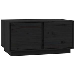 vidaXL Stolić za kavu crni 80x50x40 cm od masivne borovine