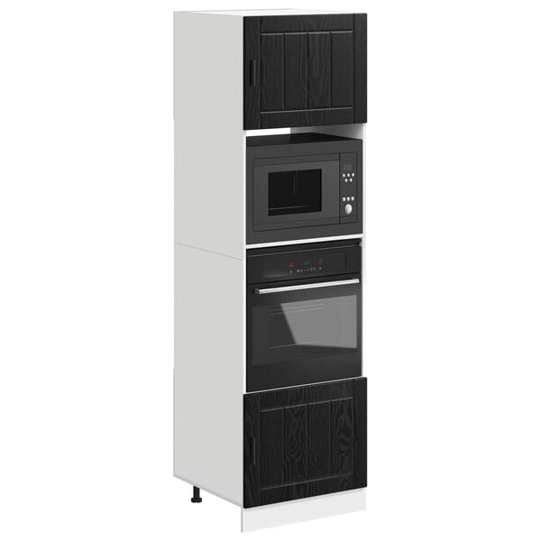 vidaXL Kuhinjski ormarić Crni hrast 60 x 57 x 207 cm Konstruirano drvo