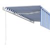 vidaXL Automatska tenda na uvlačenje s roletom 5 x 3 m plavo-bijela