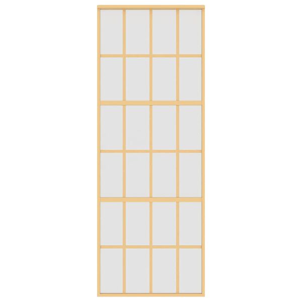 vidaXL Klizna vrata zlatna 76x205 cm matirano staklo ESG i aluminij