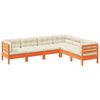 vidaXL 6-dijelni set vrtnih sofa s jastucima vo&scaron;tano smeđi od borovine