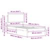 vidaXL Krevetni okvir s tapiciranim uzglavljem Sivo-smeđa 90 x 200 cm
