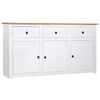 vidaXL Komoda od borovine bijela 135 x 40 x 80 cm asortiman Panama