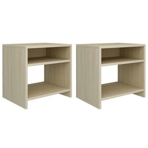 vidaXL Noćni ormarići 2 kom boja hrasta 40x30x40 cm konstruirano drvo