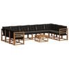 vidaXL Set vanjskih sofa 11 kom. Prirodna i crna