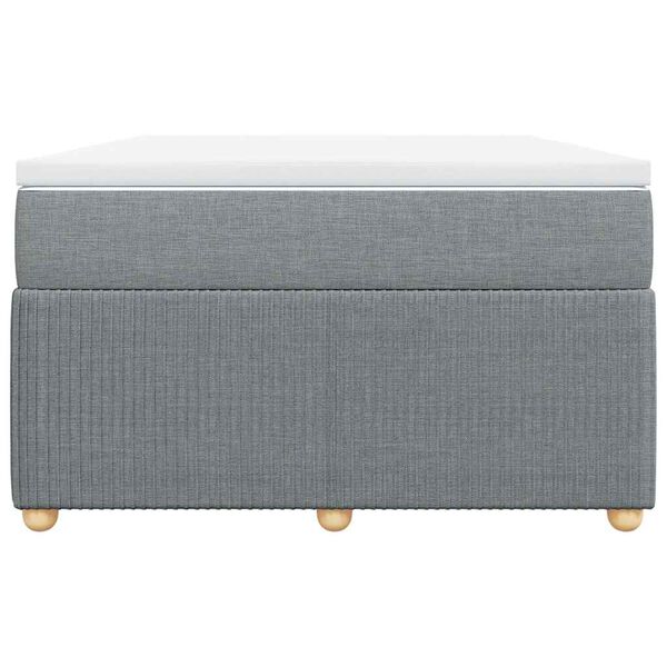 vidaXL Krevet s oprugama i madracem svjetlosivi 120x190 cm od tkanine