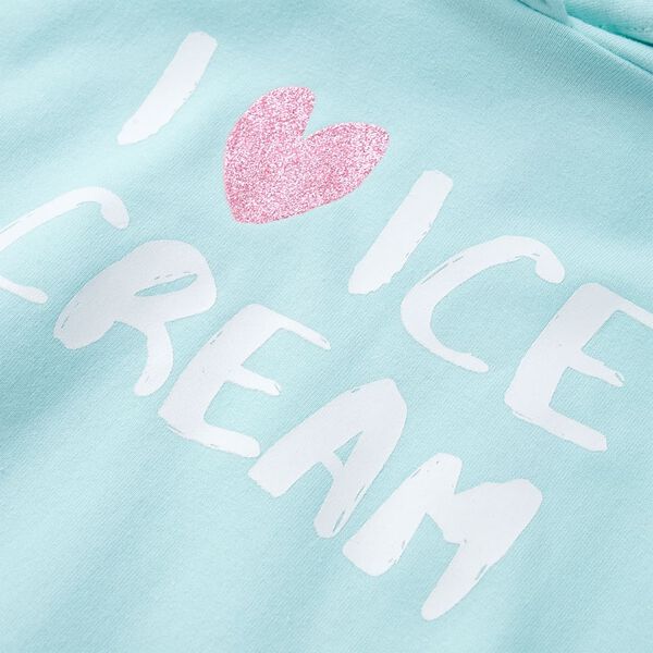 Dječja topla majica s kapuljačom svjetloplava boja vode 116