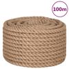 vidaXL Uže od jute dužina 100 m debljina 16 mm