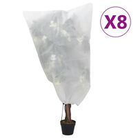 vidaXL Navlake od flisa za biljke s vezicom 8 kom 70 g/m² 0,8 x 0,8 m