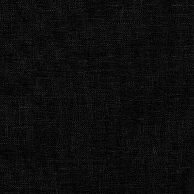 vidaXL Trosjed s tabureom crni 180 cm od tkanine