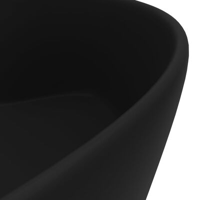 vidaXL Luksuzni umivaonik mat crni 36 x 13 cm keramički