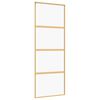 vidaXL Klizna vrata zlatna 76x205 cm prozirno staklo ESG i aluminij