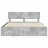 vidaXL Krevetna konstrukcija Beton 180 x 200 cm Čvrsto borovo drvo
