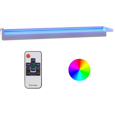 vidaXL Prelijevajući vodopad RGB LED od nehrđajućeg čelika 90 cm