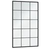 vidaXL Zidna ogledala 6 kom crna 100x60 cm metalna
