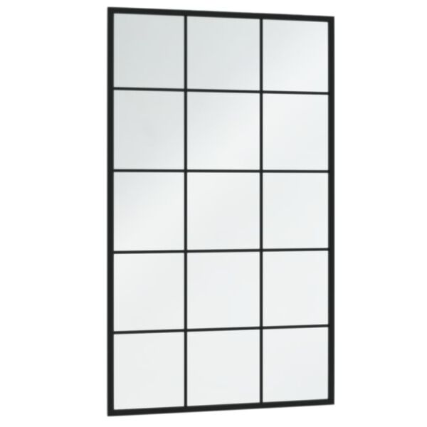 vidaXL Zidna ogledala 6 kom crna 100x60 cm metalna