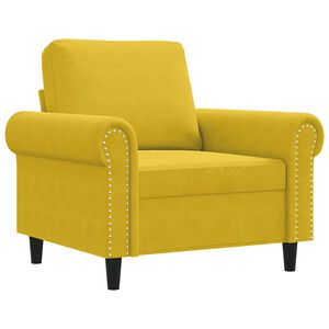 vidaXL Fotelja žuta 60 cm bar&scaron;unasta