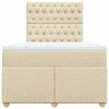 vidaXL Krevet box spring s madracem krem 120 x 190 cm od tkanine