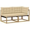 vidaXL Set vanjskih sofa Čvrsto drvo akacije Bijela