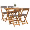 vidaXL Bistro set 5 pcs Smeđa Masivno bagremovo drvo