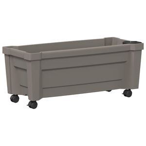 vidaXL Calypso saksija s kotačima Siva 79 x 35 x 33 cm PP
