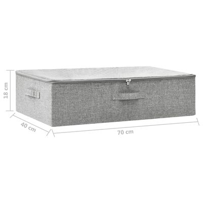 vidaXL Kutija za pohranu od tkanine 70 x 40 x 18 cm siva
