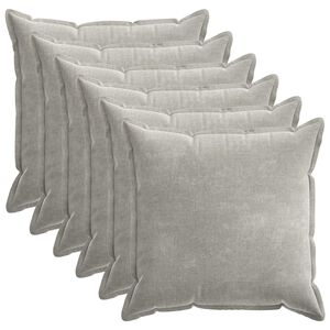 vidaXL Presvlaka za jastuk 6 pcs HOUTEN Svjetlosiva 70 x 70 cm