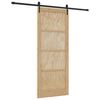 vidaXL Klizna vrata ORKDAL 86 x 211 cm Masivna borovina Prirodna